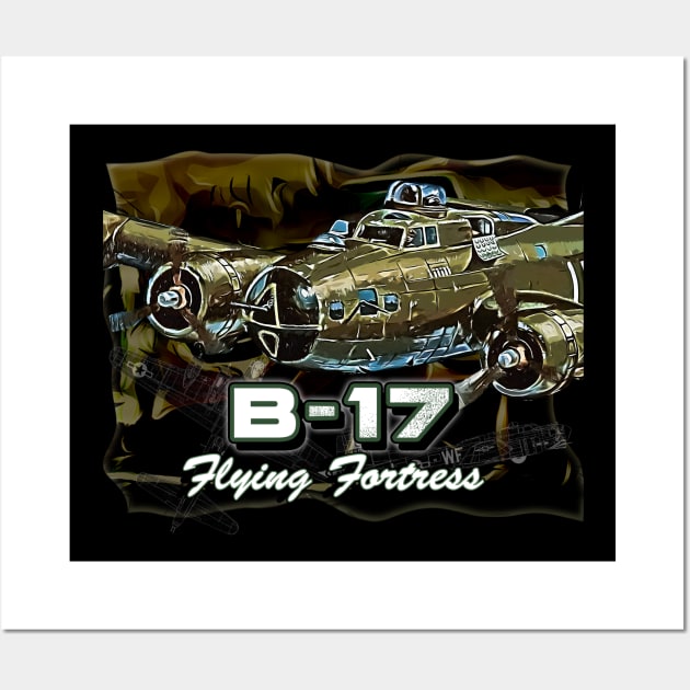 B17 Flying Fortress Wall Art by aeroloversclothing